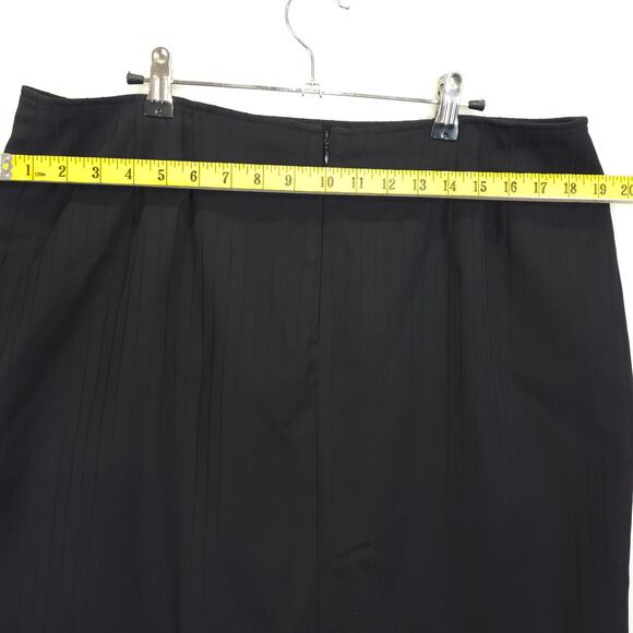 Apostrophe Pencil Skirt Women 16W Black Striped Classic Back Zipper Office - Picture 5 of 11